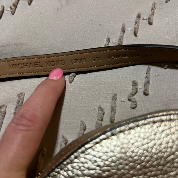 Michael Kors Metallic Round Crossbody Bag - Picture 3 of 4